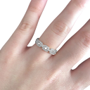 Lyxig damring 0,45 cm Modern design med kedja Dekorativa stenar Elegantisk modeaccessoar Justerbar ring för kvinnor 2