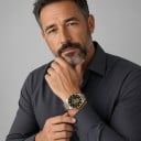 Lyxiga herrmekaniska klockor med visning av urverket Luminiserande visare Kapsel 42 mm Rostfritt stål Silver-guld armband Vattentåliga 2