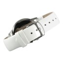Lyxiga stiliga damklockor med datum 38 mm boett Tjocklek 8,5 mm Kvartsverk Rostfritt stål Läderarmband Vattentåliga 3 ATM 8