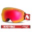 Lyžařské brýle se zrcadlovým efektem Brýle na lyžování a snowboard s ochranou UV400 Lyžařské brýle na helmu proti mlžení 17,8 x 9,8 cm 2