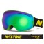Lyžařské brýle se zrcadlovým efektem Brýle na lyžování a snowboard s ochranou UV400 Lyžařské brýle na helmu proti mlžení 17,8 x 9,8 cm 4