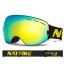 Lyžařské brýle se zrcadlovým efektem Brýle na lyžování a snowboard s ochranou UV400 Lyžařské brýle na helmu proti mlžení 17,8 x 9,8 cm 6