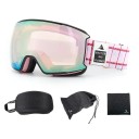 Lyžařské brýle Unisex UV400 Plast Nemlžící s Nápisem Vector Růžové Komfortní Outdoor Sport Bezpečné Vidění Stylové 1