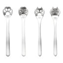 Łyżeczka do herbaty z miseczką w kształcie łapy Uroczy zwierzęcy motyw Stal nierdzewna Wymiary 14,8 x 3 cm Do mieszania herbaty i innych napojów 14