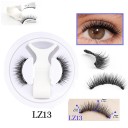 LZ13 mágneses műszempillák 6–9 mm Vízálló újrahasználható 1 pár mágneses csipesszel Könnyű alkalmazás természetes hatás 3
