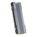 M.2 SSD -jäähdytin 78 x 23 x 10 mm 2280 NVMe- ja NGFF-levyille, joissa on jäähdytyselementit ja lämmönjohtavuus 237 W/mK harmaan mustassa värissä 1