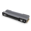 M.2 SSD -jäähdytin 78 x 23 x 10 mm 2280 NVMe- ja NGFF-levyille, joissa on jäähdytyselementit ja lämmönjohtavuus 237 W/mK harmaan mustassa värissä 2