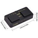 M-VAVE CUBE kääntöpedali langaton poljin 110 x 53 x 28 mm Bluetooth-ohjain nuottien selailuun 7 tilaa USB-C ladattava kytkin 4