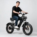 Maasto sähköpyörä Fat bike Moottori 250 W Akku 48 V 20 Ah Hydrauliset levyjarrut Shimano 7 vaihdetta Täysin jousitettu Musta Maastoon 3