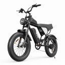 Maastoelektroninen Fat bike Moottori 250 W Akku 48 V 15,6 Ah Täysjousitettu Shimano 7 vaihdetta Renkaat 20 x 4 tuumaa Musta Maastoon 1