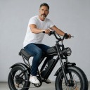 Maastoelektroninen Fat bike Moottori 250 W Akku 48 V 15,6 Ah Täysjousitettu Shimano 7 vaihdetta Renkaat 20 x 4 tuumaa Musta Maastoon 4
