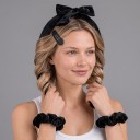 Maca de cabelo sem calor Conjunto com elásticos e grampo Comprimento 151 cm Curling suave de veludo sem calor Para caracóis 8