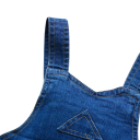 Macacão de ganga infantil com calças longas e bolsos Alças com botões Jeans unisex confortáveis para bebés e crianças Pequena roupa 6