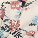 Macacão de Verão Feminino com Padrão Floral J1363 8