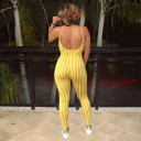 Macacão riscado justo feminino G153 1