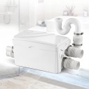 Maccerator Pump 350 W Flow Rate 6000 l/h Lift Height 7 m 3 Water Inlets White Wastewater Pump for Bathroom and Kitchen 5