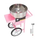 Macchina elettrica per la produzione di zucchero filato con carrello, ciotola in acciaio inox e misurino 1000 W 220 V Fabbricatore di zucchero filato rosa con regolazione digitale della temperatura 2