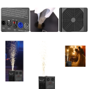 Macchina per scintille fredde e fuochi d'artificio 700 W fontana elettrica altezza 2,5-5,5 m alluminio DMX512 e telecomando nera per matrimoni e feste 3