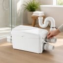 Maceratorpumpe 350 W Durchfluss 6000 l/h Förderhöhe 7 m 3 Wasseranschlüsse Weiße Abwasserpumpe für Abwasser aus Badezimmer und Küche 6