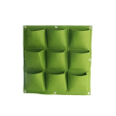 Macetero colgante de pared de 50 x 50 cm, organizador de tela para el cultivo de plantas, 9 bolsillos, 15 x 15 cm, jardín vertical para plantar 3