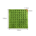 Macetero de pared de tela de 100 x 100 cm, sistema de cultivo vertical para plantas colgantes, 72 bolsillos, 11,5 x 9,5 cm, organizador 4