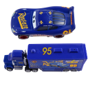 Mack Hauler et Blue Lightning McQueen Disney Pixar Cars 2 3 Camion et modèle de course en métal pour enfants Ensemble de collection 2