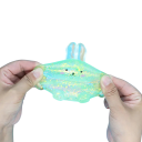Mačkător antistres pentru iepure 10 cm jucărie elastică din material moale cu sclipici pentru relaxarea stresului 4