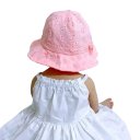 Mädchen Kinderhut mit Schleife Kopfumfang 42–48 cm Baumwolle Polyester Sommerhut für Kinder von 3–24 Monaten 4