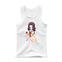 Mädchen Sommer Tanktop ohne Ärmel 100% Baumwolle Einfarbiges T-Shirt mit gezeichnetem Prinzessin Niedlicher modischer Top für Kinder Bequem in verschiedenen Farben 5