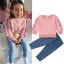 Mädchen-Sweatshirt und Jeans L1274 1