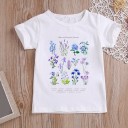 Mädchen-T-Shirt mit einer Blume 14