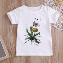 Mädchen-T-Shirt mit einer Blume 11