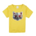 Mädchen-T-Shirt mit einer Katze J465 13