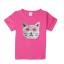 Mädchen-T-Shirt mit einer Katze J465 8