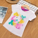 Mädchen-T-Shirt mit Einhorn B1431 5