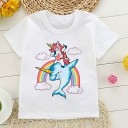 Mädchen-T-Shirt mit Einhorn B1499 3