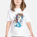 Mädchen-T-Shirt mit Einhorn B1499 14