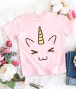 Mädchen-T-Shirt mit Einhorn B1544 E