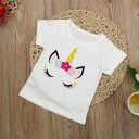 Mädchen-T-Shirt mit Einhorn B1544 B