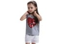 Mädchen T-Shirt mit Herzmotiv und Pailletten 3
