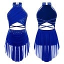 Mädchen Tanzkleid mit Ausschnitten und Tüllrock Polyester Elastan für Auftritte Szenischer und Moderner Tanz 1