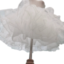 Mädchen weiße kurze Unterröcke Länge 50 cm Taillenumfang 60–100 cm Tüllunterrock für Kleid Rock für festliche und Tanzkleid 3