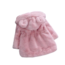 Mädchen Winterjacke mit Reißverschluss und Kapuze mit Ohren und Taschen Warmer weicher Fleece aus Baumwolle Bequeme warme Winterkleidung für kleine Mädchen 2