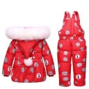 Mädchen Winterset mit Punkten - Jacke und Hose J2505 5