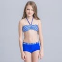 Mädchenbikini mit Halterung - Dunkelblau 2