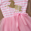 Mädchenkleid mit Einhorn – Rosa 2