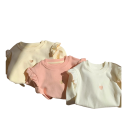 Mädchenpullover mit Herz auf der Brust Baumwolle und Polyester Langer Arm mit Raffung an den Schultern Einfarbiger Oberteil 9