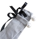 Mädchensocken mit Schleife und Perlen 6