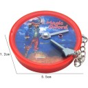 Magical Pirate Sword 5.5 cm Illusion Trick Disk with Piercing Sword for Children Fun Magic Prop with Chain 2