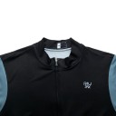 Maglia da ciclismo a manica lunga con zip a tutta lunghezza, maniche di colore contrastante e colletto basso per bici da strada unisex 14